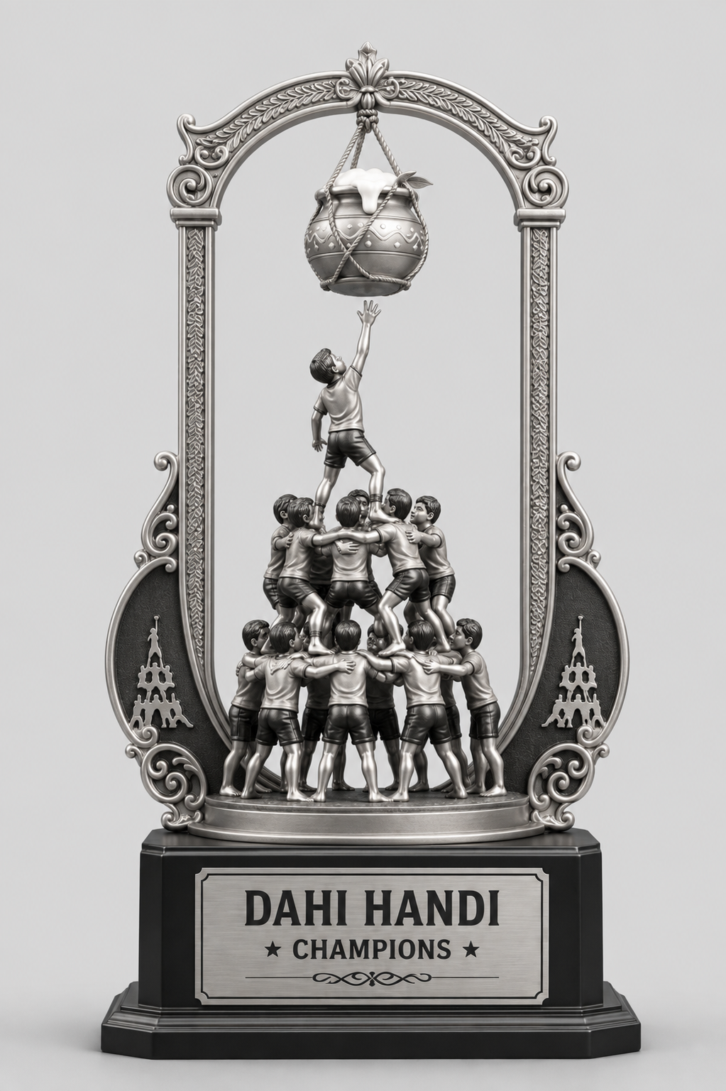 Dahi handi trophy 3d printed model (5 inch)