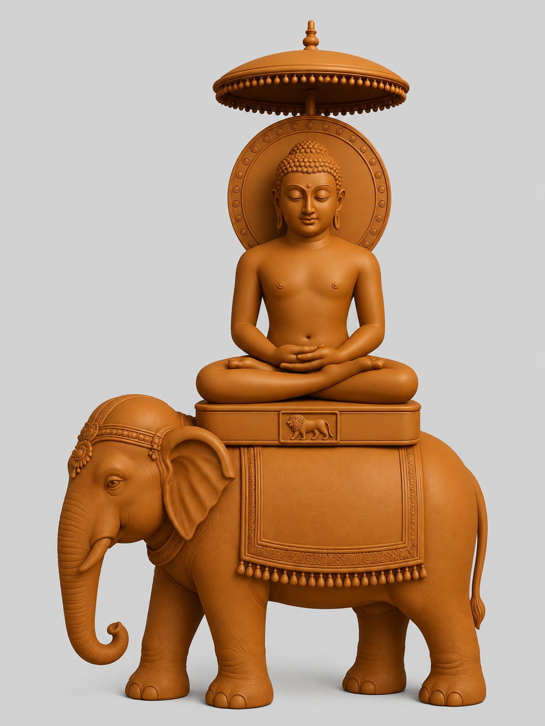 Mahavir swami on elephant 3d customised model (5 inch)