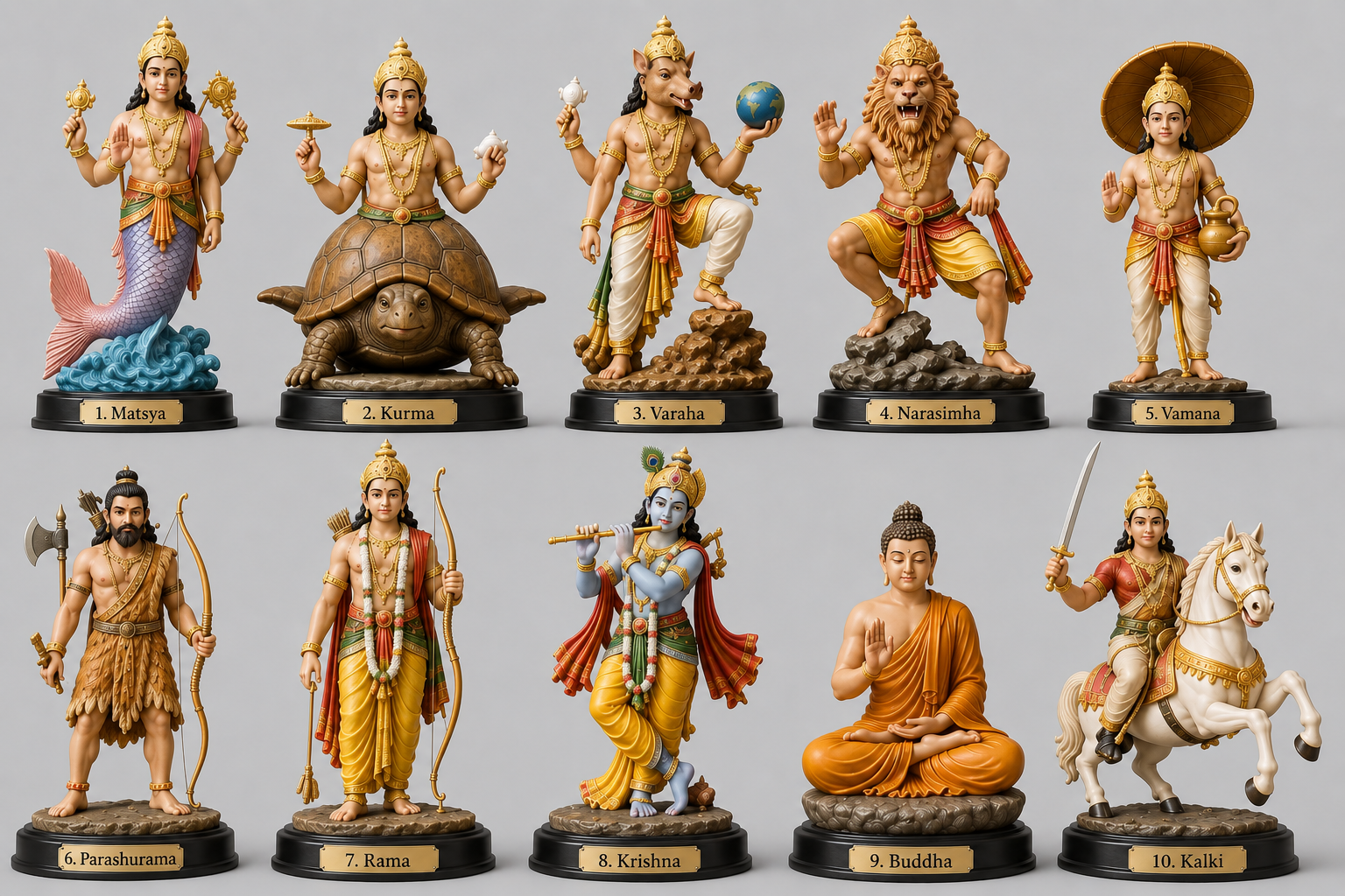 10 avatar figure models 6 inch each coloured models