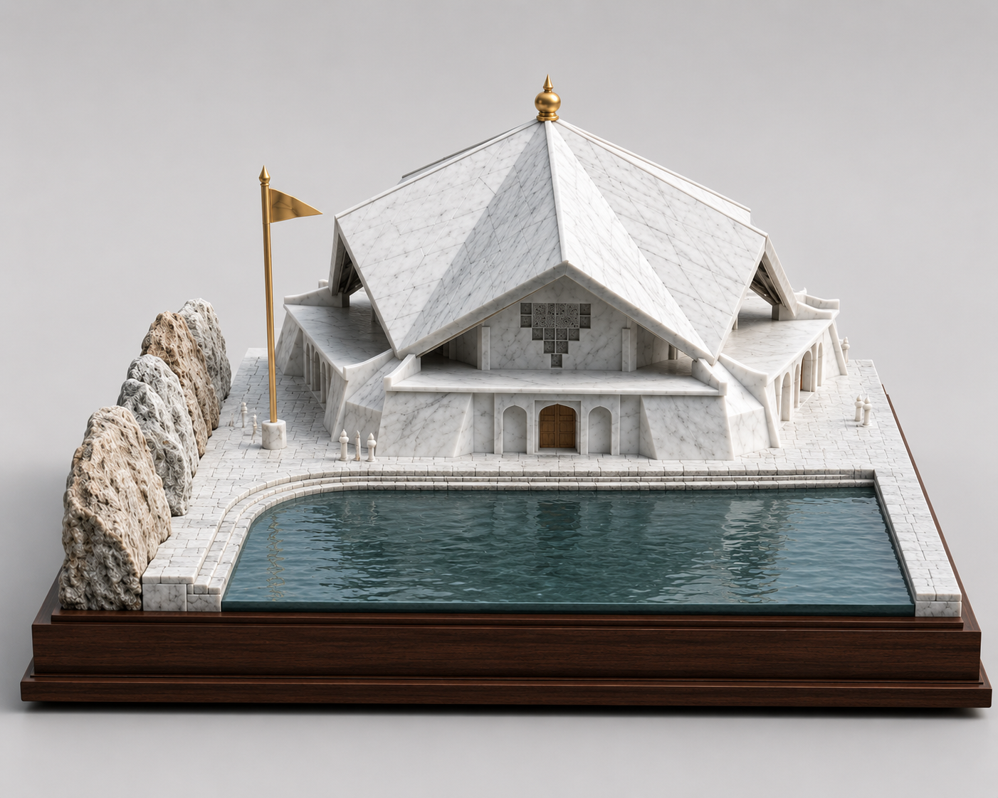 Gurudwara shri hemkund sahib miniature scale model (5 inch)