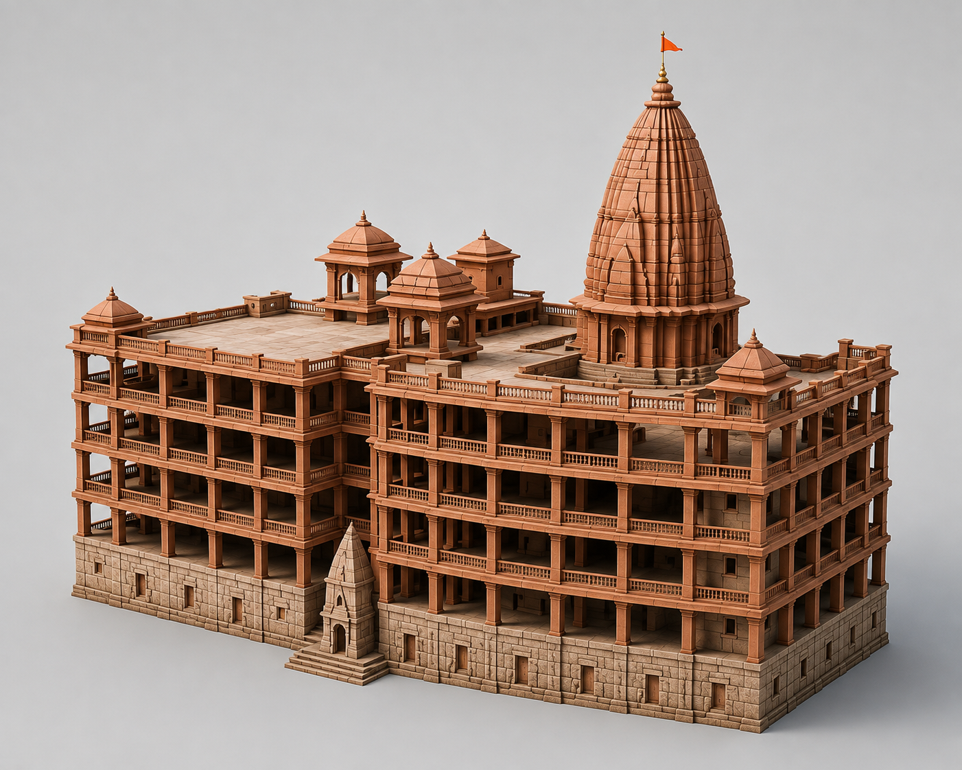 Omkareshwar jyotirling 3d customized miniature temple 5 inch